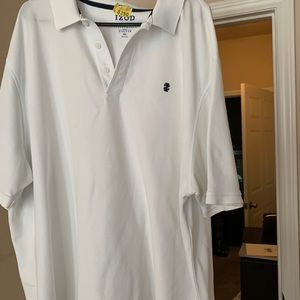 White Izod men’s polo shirt